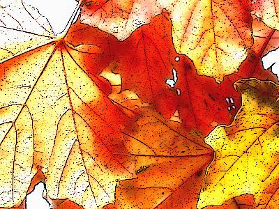 Pointillismus im Herbst