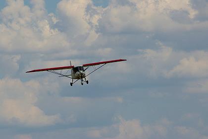 Maschine im Landeanflug