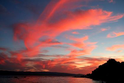 Sonnenuntergang an der kroatischen Küste