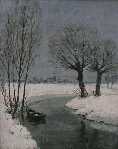 Fluss mit Kahn